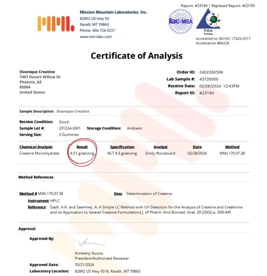 Ovanique Creatine Gummies